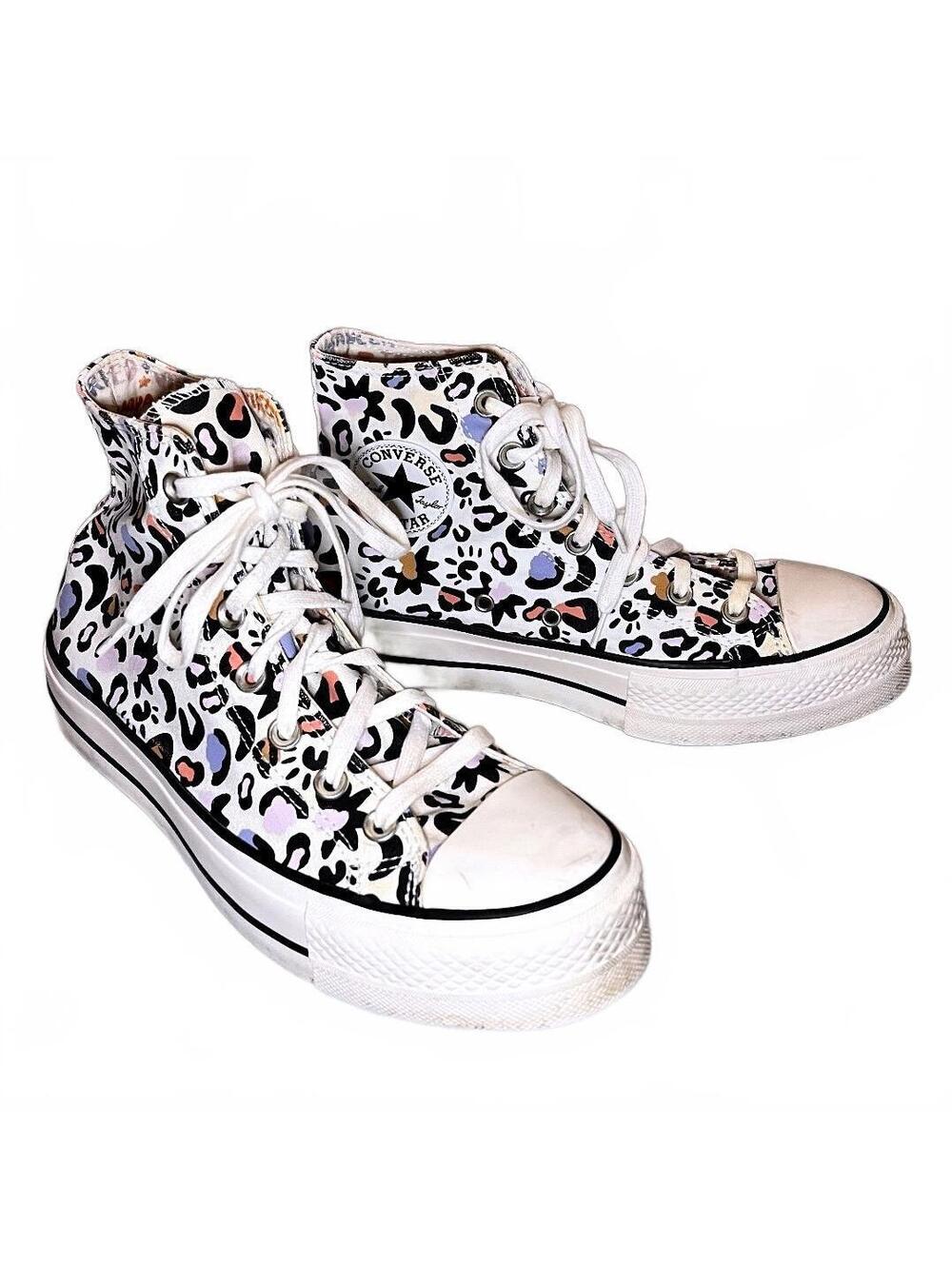 Converse Chuck Taylor Platform High Mystic World Leopard Size 8.5